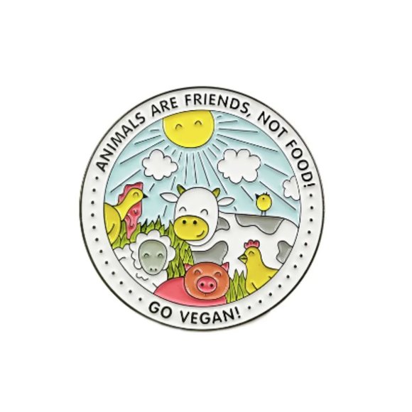๐50% OFF/3+...GO VEGAN Pin - Picture 2 of 4